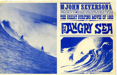 John Severson The Angry Sea Surf Movie.  The great surfing movie of 1963 postcard.